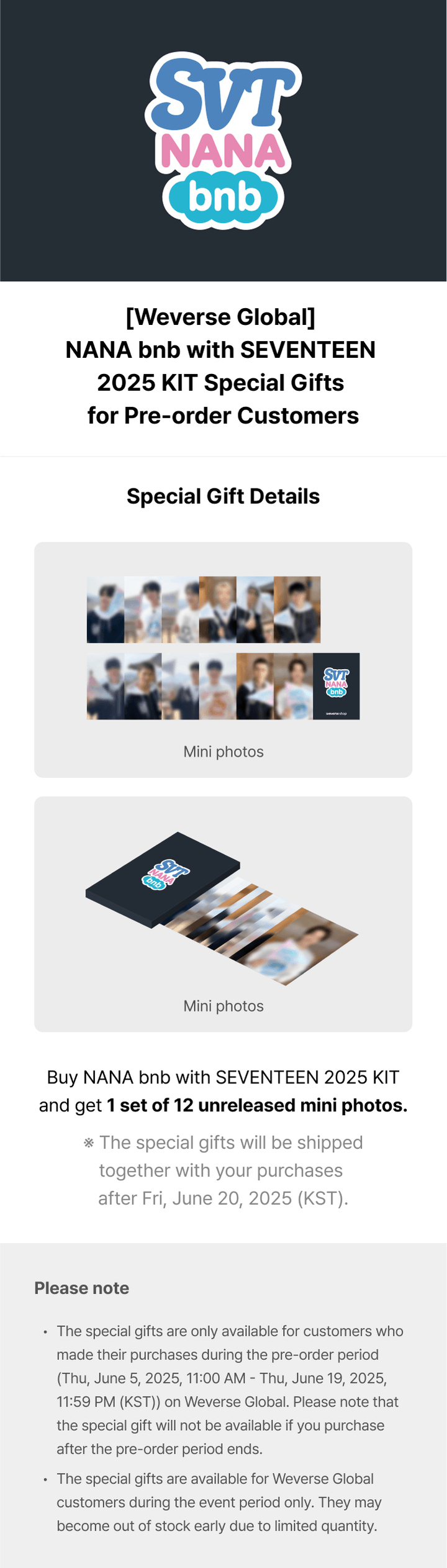 NANA bnb with SEVENTEEN 2025 KIT