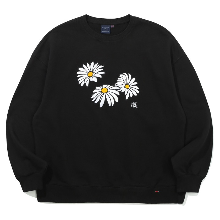 TRIPLE DAISY CREWNECK BLACK