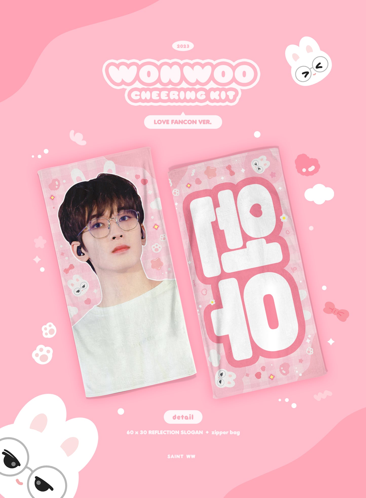 2023 'FOLLOW' TO SEOUL CHEERING KIT FOR WONWOO by @saint_ww