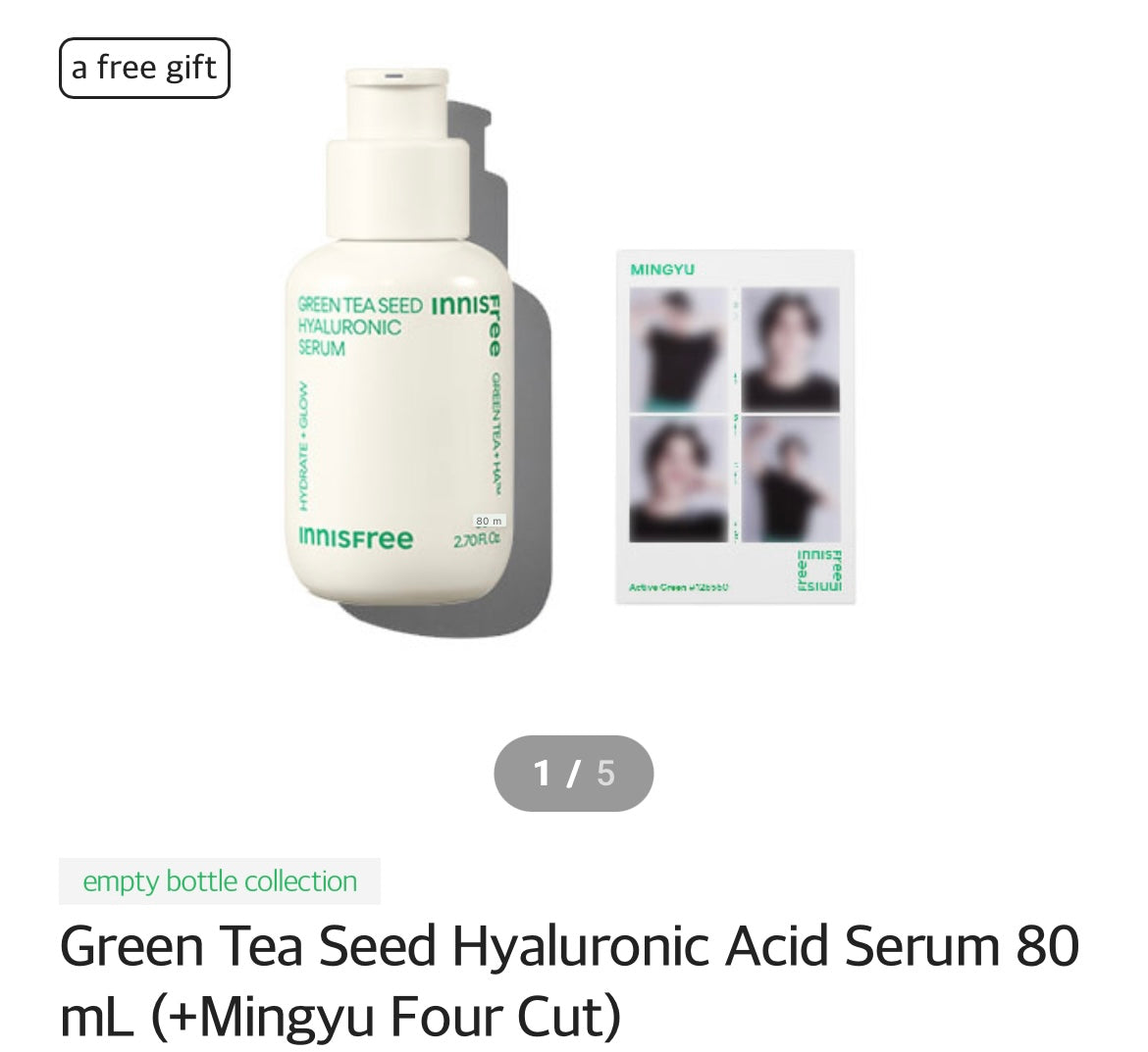 Innisfree Green Tea Serum (w/ Mingyu 4-cut Photo)