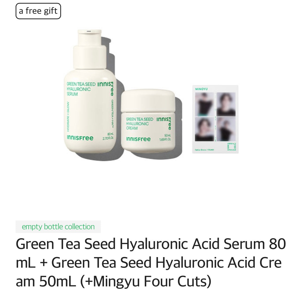 Innisfree Green Tea Serum (w/ Mingyu 4-cut Photo)