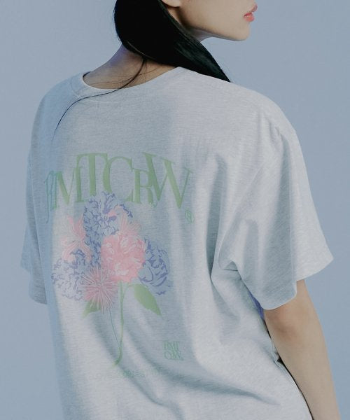 Water Printing Flower T-Shirt