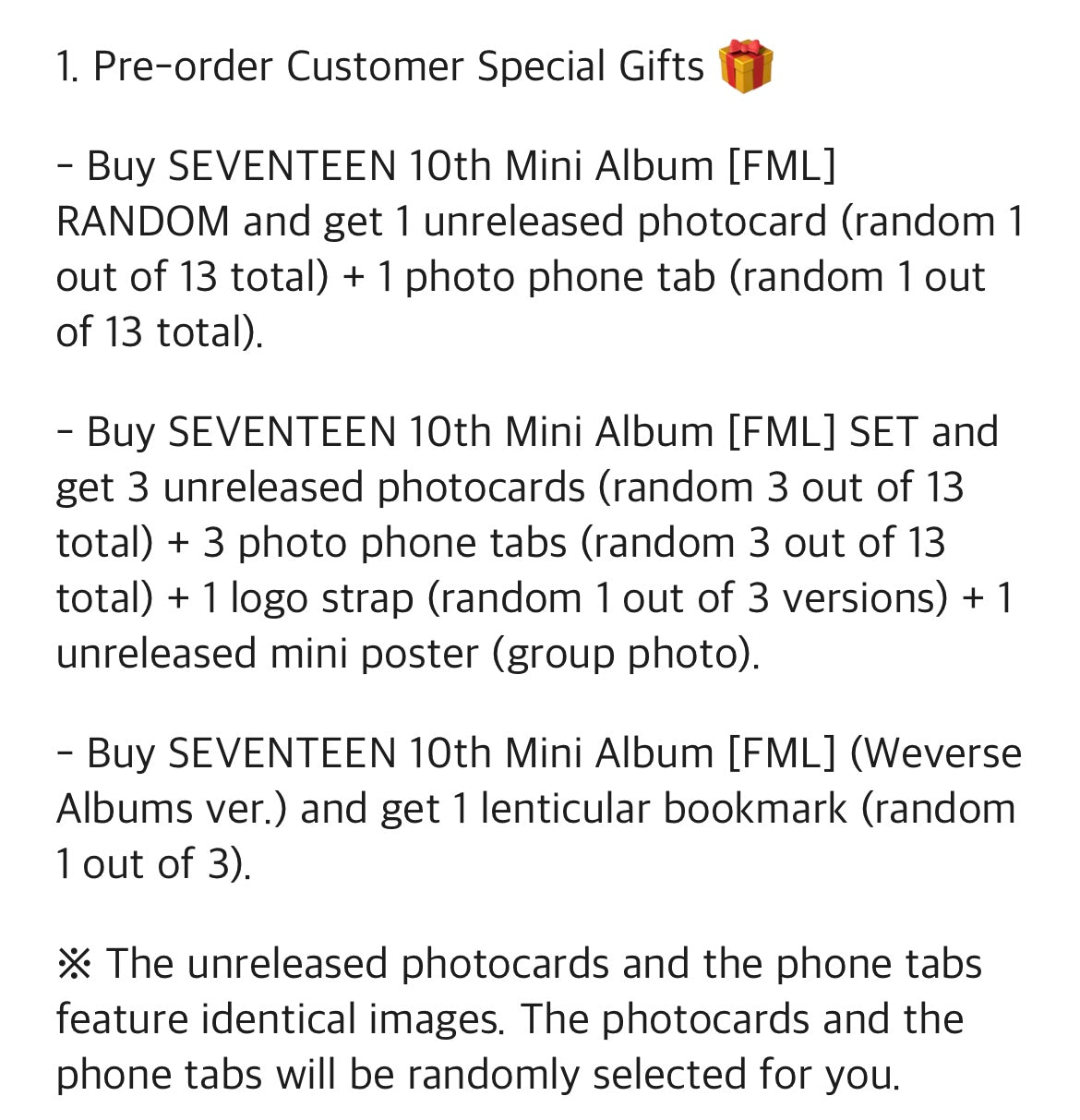 SEVENTEEN 10TH MINI ALBUM - FML Regular Version (Weverse Shop)